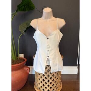 ZARA - NEW w/tags - Size M - white button up tank